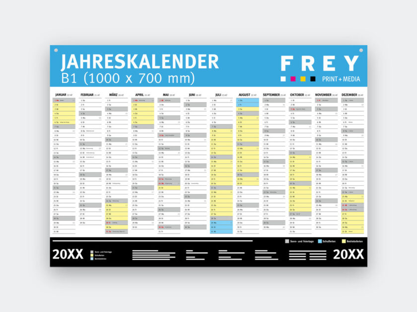 Wandplaner mit Firmeneindruck FREY DRUCK
