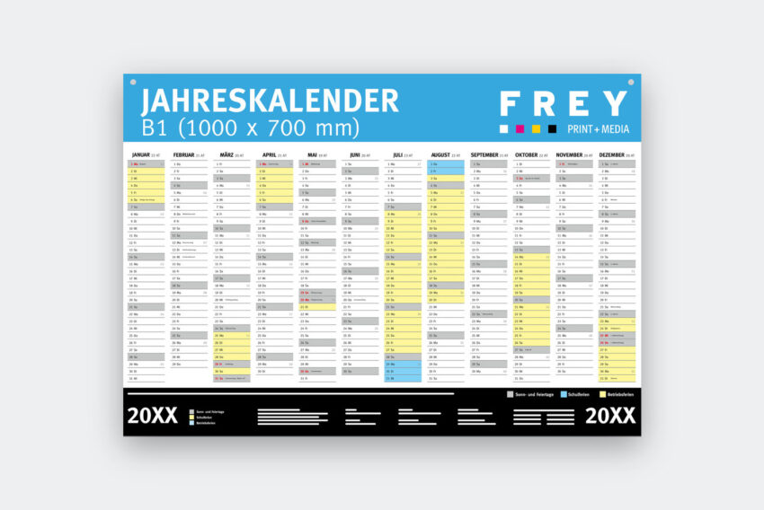 Wandplaner mit Firmeneindruck FREY DRUCK Wandplaner mit Firmeneindruck FREY DRUCK